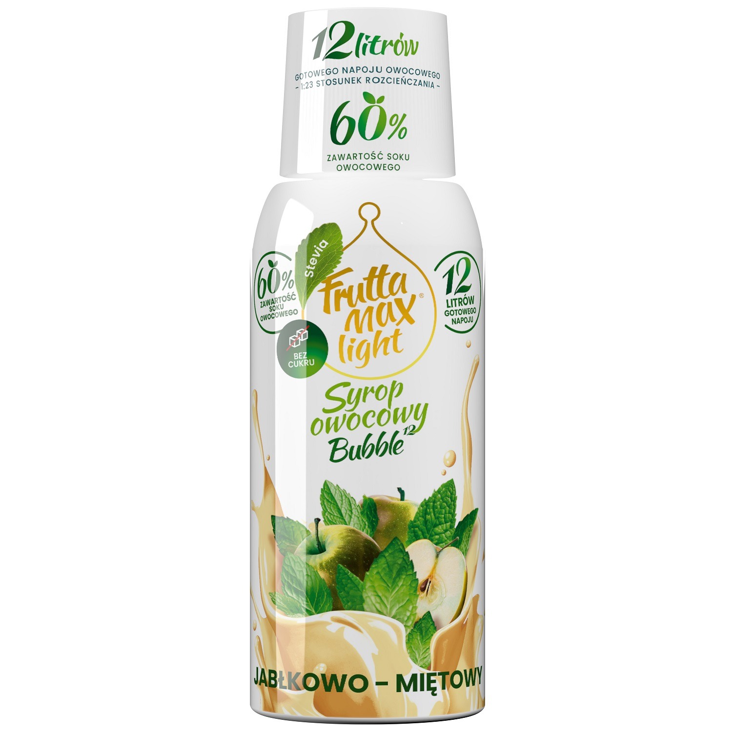 Syrop FruttaMax JABŁKO – MIĘTA LIGHT 500ml